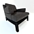 Elegant Upholstered Chair 3D model small image 2