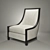 Elegant CALERO Armchair 3D model small image 1