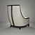 Elegant CALERO Armchair 3D model small image 2