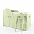 Compact Space Cot 3D model small image 1