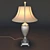 Elegant Abriella Table Lamp: Porcelain, Crystal, Silk Shade 3D model small image 1