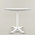 Sleek Round Dine Table 3D model small image 1
