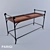 Elegant Parigi 8 Wrought Iron Bench 3D model small image 1