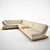 Wooden Base Sofa 3D model small image 1