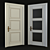 Elegant Glass Paneled Door 3D model small image 1