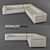 Luxurious Nuvola Sofa 3D model small image 1