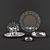 Elegant Essentials Tableware Set 3D model small image 1