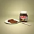 Breakfast Delight: Nutella & Toast 3D model small image 1