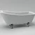 Burlington E1 Slipper Bath - Classic Style 3D model small image 1