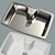 Sleek Stainless Steel Kitchen Sink 3D model small image 1