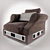 Luxe VISMARA Armchair 3D model small image 1