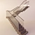 Elegant Wooden Staircase 3D model small image 1