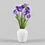 Elegant Iris Bouquet 3D model small image 1