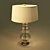 Elegant Glass Table Lamp 3D model small image 1