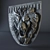 Lion Head Stone Relief 3D model small image 1