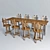 Bar Table & Chair Set 3D model small image 1