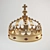 Golden Crown with Ruby and Pearl Embellishments 3D model small image 1