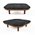 Elegant FLY Table: Smoked Oak & Marble 3D model small image 1