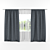Contemporary Curtain: 3D-Rendered Elegance 3D model small image 1