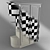 Whitewashed Oak Corner Cupboard 3D model small image 2