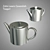 Art Deco Stainless Steel Teapot 3D model small image 1