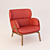 Elysia Accent Chair: Timeless Elegance 3D model small image 1