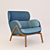 Elysia Accent Chair: Timeless Elegance 3D model small image 2