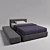 Sleek BONALDO Squaring Bed 3D model small image 1