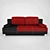 Cozy York Sofa 3D model small image 1