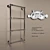 Luxury White Gold Heated Towel Rail 3D model small image 2