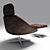 Elegant Chair with Ottoman 3D model small image 2