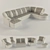 Elegant Renaissance Sofa 3D model small image 1