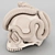 Mystic Serpent Ceramic Skull 3D model small image 1