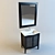Newport Vanity: Elegant Sink with Mirror. 3D model small image 1