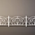 Elegant Custom Wrought Iron Fence 3D model small image 1