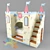 Castle Bunk Bed with Cupboard 3D model small image 1