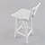 Retro Chic Stool 3D model small image 2