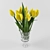 Elegant Tulips in Vase 3D model small image 1