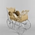 Vintage Pram: Classic Charm for Kids 3D model small image 1