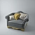 Elegant Vintage Armchair 3D model small image 1