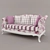 Elegant Provence Sofa 3D model small image 1
