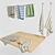 Essential Kitchen Towels & Napkins 3D model small image 2