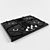 Premium Kitchenaid KGCD807XBL Gas Cooktop 3D model small image 1