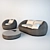 Elegant Bliss: Paola Lenti Sofa & Armchair 3D model small image 1