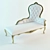 Elegant French Chaise Lounge 3D model small image 1