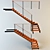 Industrial Loft Staircase 3D model small image 1