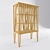 Elegant Mikado Wood Wardrobe 3D model small image 1
