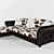 Naples Comfort Sofa with Ottoman 3D model small image 2