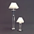 Modern Chrome Floor Lamp Set 3D model small image 1