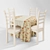 Modern Dining Set with Table and Chairs 3D model small image 1